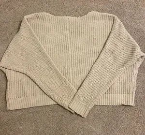 tilly’s full tilt tan v neck sweater thumbnail 2