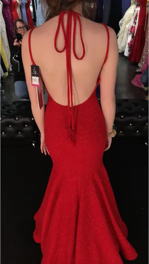 Jovani Red Prom Dress thumbnail 2