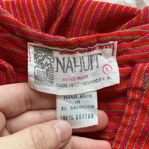Vintage Nahuit Woven Maxi Dress Small Red/Orange thumbnail 3