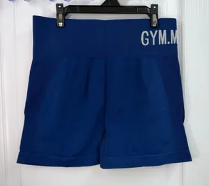 Gym Minute‎ blue compression high waisted tummy control activewear shorts XL thumbnail 1