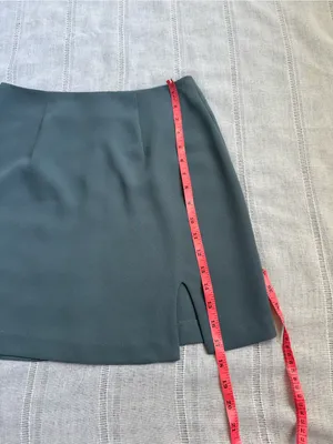Rampage Vintage Muted Blue Mini Skirt with Side Slit thumbnail 11
