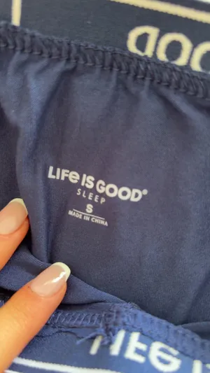 Life is Good blue pajama set in size S  thumbnail 2