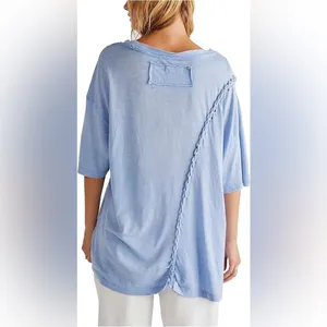 NWT Free People Moonlit Midi Rock Crystal Oversized T Shirt Size Small thumbnail 2