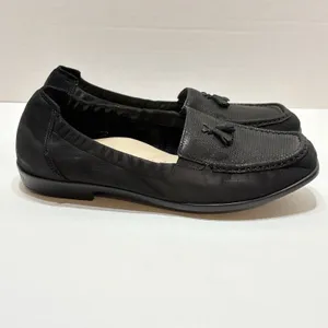 SAS Hope Loafers Flats Shoes Women's Size 10W Black Leather Slip On Career thumbnail 2