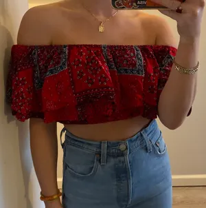 Altar'd State Bandana Crop Top thumbnail 1