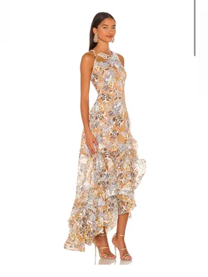 Bronx banco Sicilia Ruffle Dress in Multi thumbnail 2