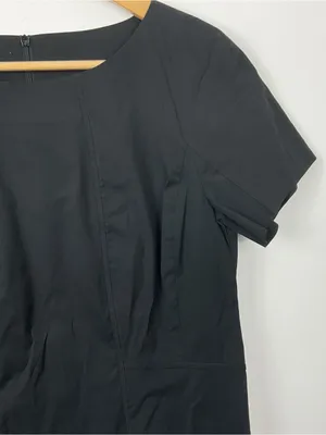 Lafayette 148 Black Short Sleeve Blouse Womens Size 6 thumbnail 2