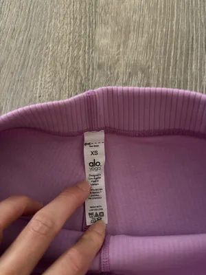 Nwt Alo Yoga Lilac Ribbed High-Waist 7/8 Blissful Legging (Xs) thumbnail 3