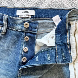 PISTOLA Charlie High Rise Straight Leg Button Fly Zipper Blue Denim Jeans 26 thumbnail 10
