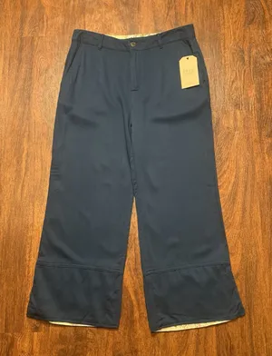 Frye & Co. Cropped Wide Leg Pants Iconic Blue Indigo Women’s Sz M New! thumbnail 1