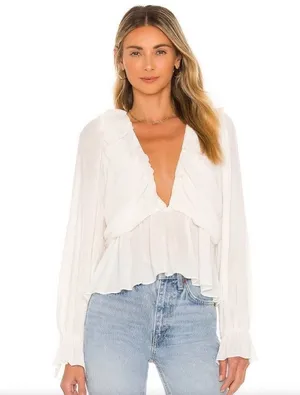 Free People Daia Gauze cropped blouse thumbnail 1
