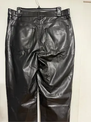 Abercrombie & fitch the 90’s straight ultra high-rise vegan leather size 32 14 thumbnail 8