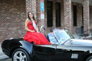 red formal dress thumbnail 4