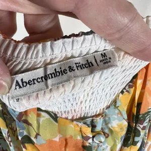 Abercrombie & Fitch Yellow Floral Button Front‎ Smocked Midi Dress Womens Medium thumbnail 7