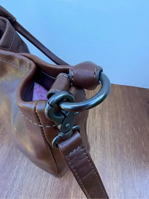 Frye Melissa Leather Convertible Hobo Crossbody Shoulder Bag Brown thumbnail 11