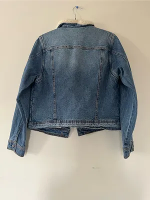 Universal Threads Denim Sherpa Jacket XS Light Wash Trucker Cozy Outdoors Fall thumbnail 5