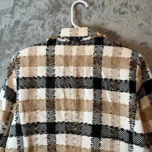 Ann Taylor NEWBURY Plaid Blazer Check One Button Fringe Sz 12 Career Preppy‎ thumbnail 2