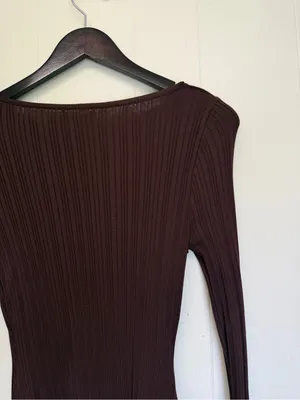 NWT BRONZE SNAKE Maven Brown Long Sleeve Mini Dress S/M Small Medium thumbnail 6