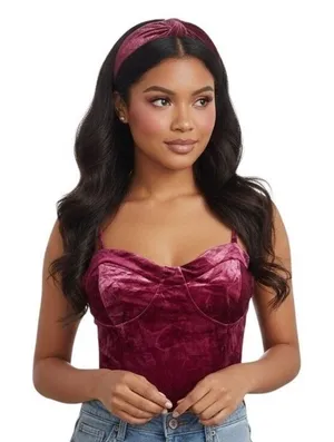 NWT Forever 21 Party Collection Velour Bodysuit Burgundy Strappy Bustier M thumbnail 1