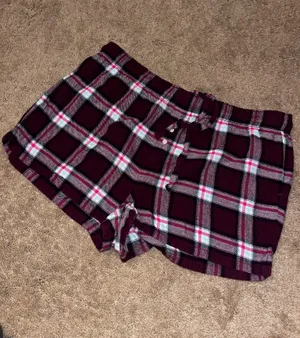 SO pj/lounge plaid bottoms medium with ties Red thumbnail 1
