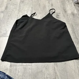 Women’s black dress shirt tank top a new day large flowy party formal sleeveless thumbnail 3