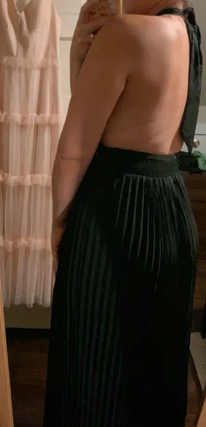 Pink Lily Open Back Halter Maxi Dress thumbnail 3