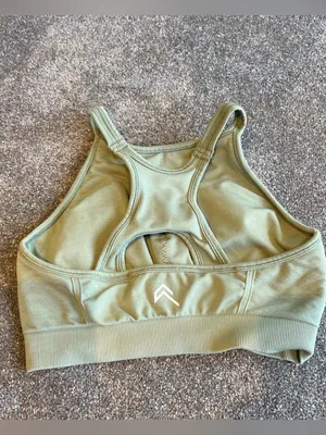 Oner Active Sage Green Seamless High Neck Racerback Sports Bra XS/S thumbnail 4