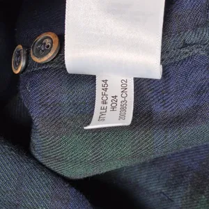 J Crew‎ Womens Plaid Flannel Shirt Blue Green Beaded Embellished Button Down 10 thumbnail 6