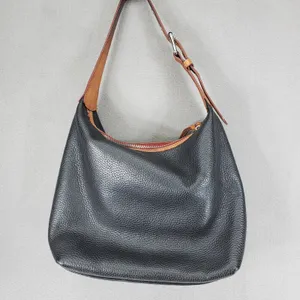 Dooney & Bourke Black Tan Pebbled Leather Patterson Paige Shoulder Hobo‎ Bag thumbnail 6