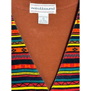 Vintage 90s Westbound Women’s S Southwestern Button Vest 100% Cotton Western thumbnail 3