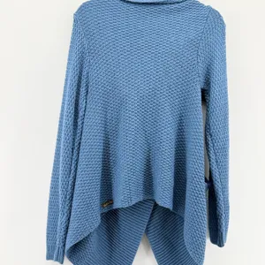 Matilda Jane Envision This Wrap cardigan‎ Blue Knit Asymmetrical Sweater large thumbnail 3
