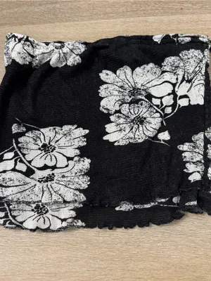 Free People Black Floral Strapless Tube Top thumbnail 2