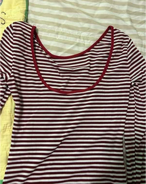 Shein Long Sleeve Striped Top thumbnail 2