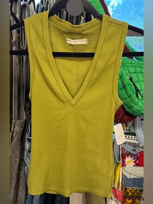 NWT Free People We The Free Neria Tank - Cardamom Seed Green - XS thumbnail 6
