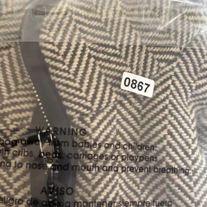 Zeagoo Herringbone Quilted Vest Brown Cream Equestrian Full Zip Pockets Small thumbnail 8