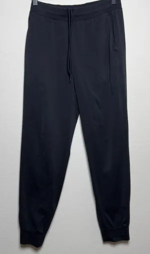 Uniqlo Women AIRism Jogger Pants Small Black Drawstring Pull On Casual Lounge thumbnail 1