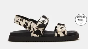 Steve Madden Mona Black Cow Print thumbnail 1