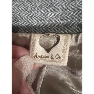 Andrew & Co. Brown Tweed Cropped Jacket Herringbone Pattern, 3/4 sleeves Medium thumbnail 7