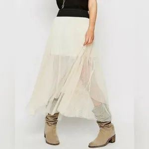 Free People NWT Sugar Plum Tutu Skirt in Ivory Combo - small thumbnail 2