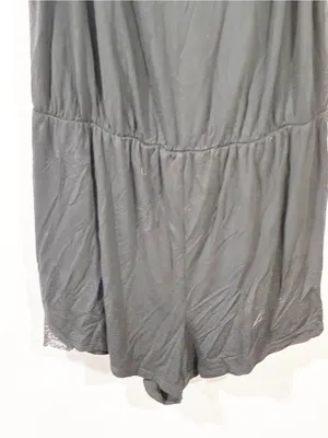 Torrid Plus Size Black Super Soft Lace Trim Sleep Romper Size 1X thumbnail 4