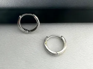 15mm Small Silver Hoop Earrings for Men Women Streetwear Unisex Style thumbnail 1