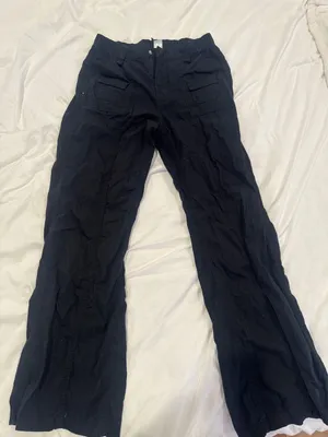 Black cargo low rise pants Size 0 thumbnail 1