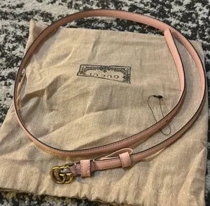 Gucci GG Mousse Top Patent Leather Belt Size 90 thumbnail 1