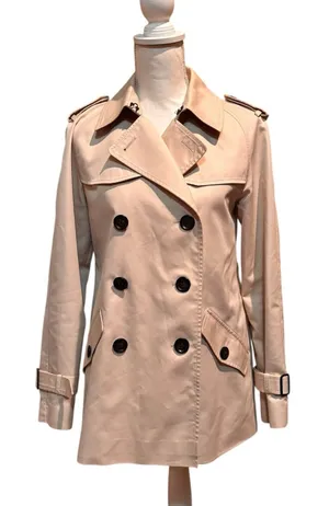 Coach F80650 Trench Coat Double Breasted Beige Jacket Belt‎ Missing Size Small thumbnail 1