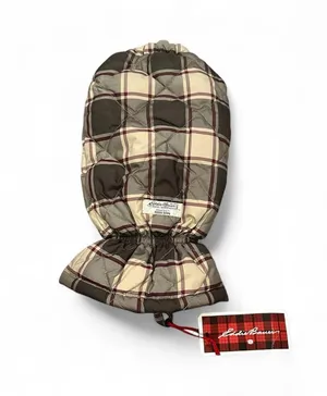 EDDIE BAUER DOWN ICE SCRAPER MITT Brown Plaid Gift thumbnail 1