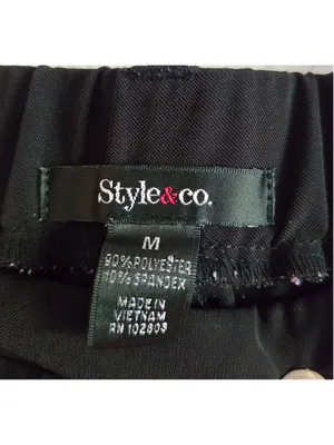 Style & Co Women’s Black Pull-On Stretch Ankle Pants Trouser Size Medium W-163 thumbnail 3