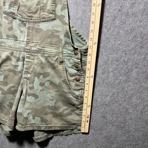 LEI Camo Print Shortall Overalls Green Camouflage Stretch Bibs Size M thumbnail 4