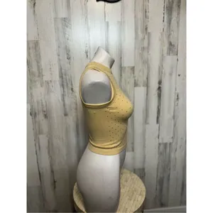 Tank top with rhinestones Tan thumbnail 3