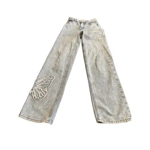 Pacsun Butterfly Patch Women’s '90s Boyfriend Jeans, Size 26, Short Length. thumbnail 3