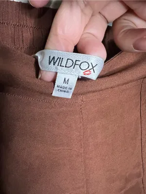 Wildfox Brown Flowy Pull-On‎ Rayon Vacation Lounge Travel Shorts thumbnail 3